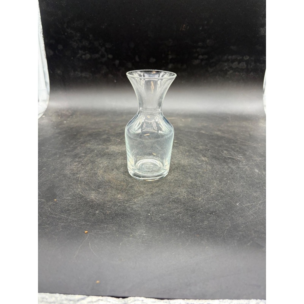 Clear Glass Bud Vase 4.5 Inch Small Hourglass Floral Decorative Accent